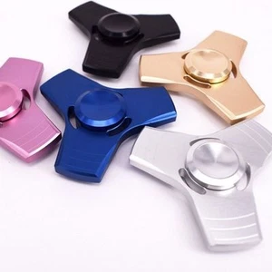 Brass Tri Fidget  Aluminum Spinner Ceramic Bearing Hand Desk Focus EDC ADHD Toys - Picture 1 of 8
