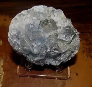Natural Celestite Geode Cluster Quartz Crystal Healing MADAGASCAR STAND - Picture 1 of 5