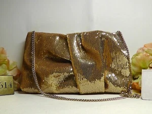 Mini clutch Jimmy Choo Bonny DORADO lentejuelas lentejuelas bonitas******$895*****NUEVO CON ETIQUETAS***** - Imagen 1 de 14