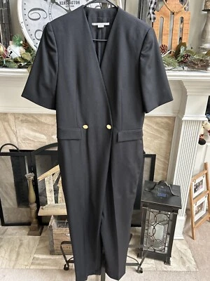 STELLA MCCARTNEY short sleeve black blazer jumpsuit sz 42 / US 6 - Image 1 of 4