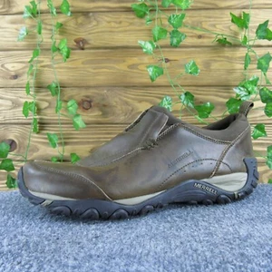 Merrell Dark Earth Slip On Loafers Leather Casual Comfort Walking Mens Size 13 - Imagen 1 de 6