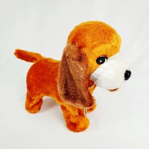 Perro volteador ladrando vintage marrón blanco hecho en Japón - Imagen 1 de 10