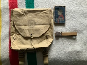 Vintage Boy Scouts of America Back Pack, Manual, and Belt: late 1930s - Picture 1 of 11