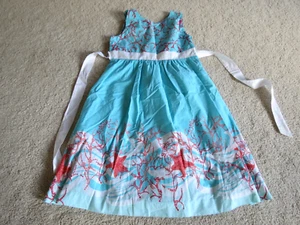 Girls Lilly Pulitzer Jubilee Shift Dress Beach Starfish Print Size 8 - Picture 1 of 11