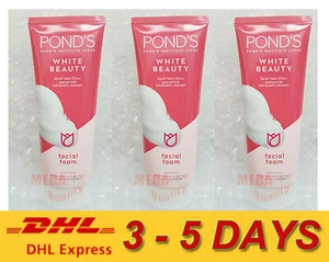 3 x Pond s Bright beauty Pinkish Glow Lighten Vitamin B3 Facial Foam 100 g. - Picture 1 of 4