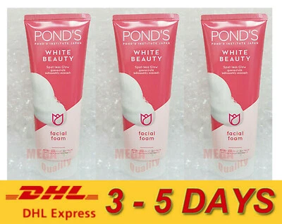 3 x Espuma Facial Pond s Bright Beauty Pinkish Glow Aclarar Vitamina B3 100 g. Foto 1 de 4