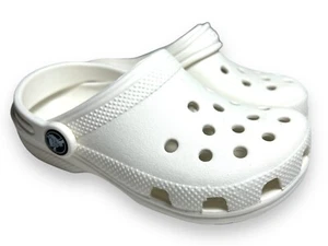 Zoccoli classici Crocs bambini nuovi con etichette - bianchi - bambino taglia 12 leggeri - Foto 1 di 6