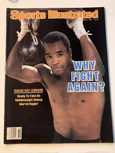 Sugar Ray Leonard 8 settembre 1986 copertina illustrata sportiva senza etichetta - Foto 1 di 1
