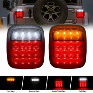 Luz trasera ahumada 16 LED para Jeep Wrangler TJ CJ YJ luz de señal de giro inversa - Imagen 1 de 12