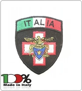 Patch Toppa Scudetto con Strip Ricamato ITALIA + LOGO SOCCORSO ALPINO E SPELEOL - Imagen 1 de 1