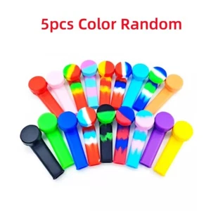 5PCS 3,4'' Mini Pipa a Mano per Fumare in Silicone con Ciotola in Metallo e Coperchio Tappo Pipa Tascabile - Foto 1 di 8