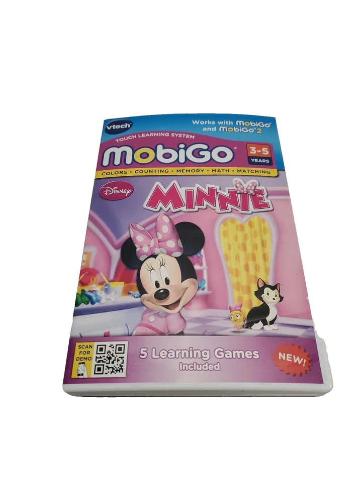 Disney Minnie Mouse Vtech MobiGo 2 - 5 Fun Learning Games Ages 3-5 NEW SEALED - Image 1 of 3