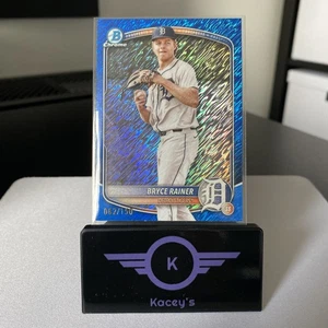 2025 Bowman Bryce Rainer Chrome Prospects Blue Refractor #062/150 Tigers - Bild 1 von 2