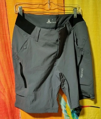 Women's Asend Size 8 Nylon Grey Hiking Shorts - Image 1 of 4