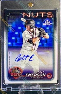 Colt Emerson ROOKIE PRO DEBUT AUTOGRAPH CARD SSP TOPPS SEATTLE MARINERS MINT - Picture 1 of 6