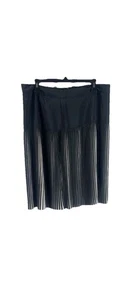 Lane Bryant Damen schwarz Faltenrock Größe 14 Z19 - Bild 1 von 4