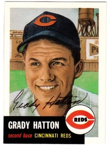 1991 TOPPS ARCHIVES '53 #45 GRADY HATTON AUTOGRAPH, SIGNED CARD - Picture 1 of 1