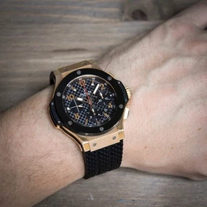Rubber Strap for Hublot Big Bang Black 26mm Waterproof Watch Band + Clasp - Picture 1 of 10