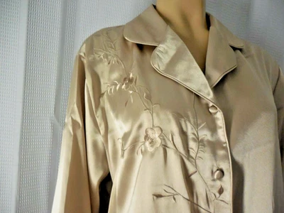 CABERNET PJ Sleepwear Night Shirt size Medium Taupe beige embroidery NWT - Image 1 of 4