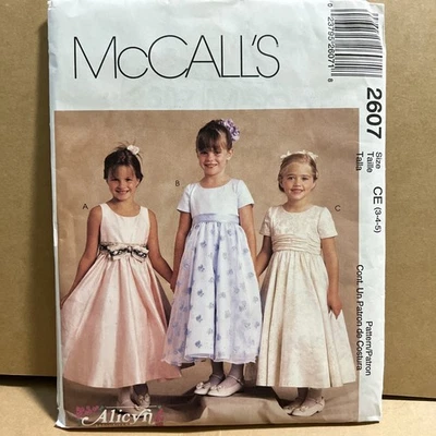McCalls 2607 Girls Alicyn Exclusives Dresses Sewing Pattern Sz 3-4-5 - Image 1 of 4