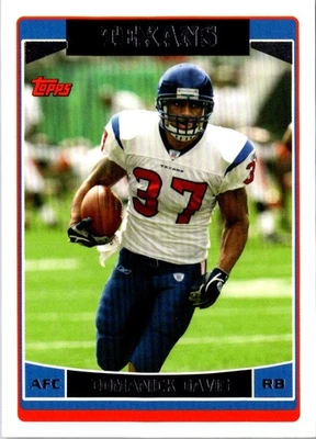 2006 Topps Domanick Davis #228 Houston Texans Football Card - Image 1 of 2