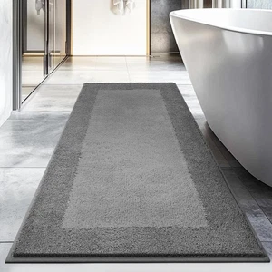 DOMUSTEX waschbarer Badteppich 76 x 150 cm, rutschfeste Badematte, saugfähig - Bild 1 von 7