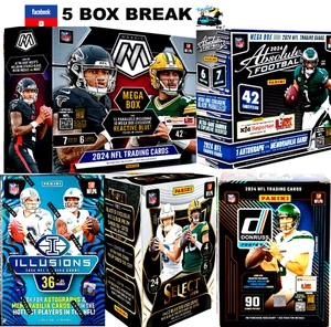 PHILADELPHIA EAGLES 2024 PANINI SELECT MOSAIC DONRUSS NFL 5 BOX BREAK.๐ - Foto 1 di 8