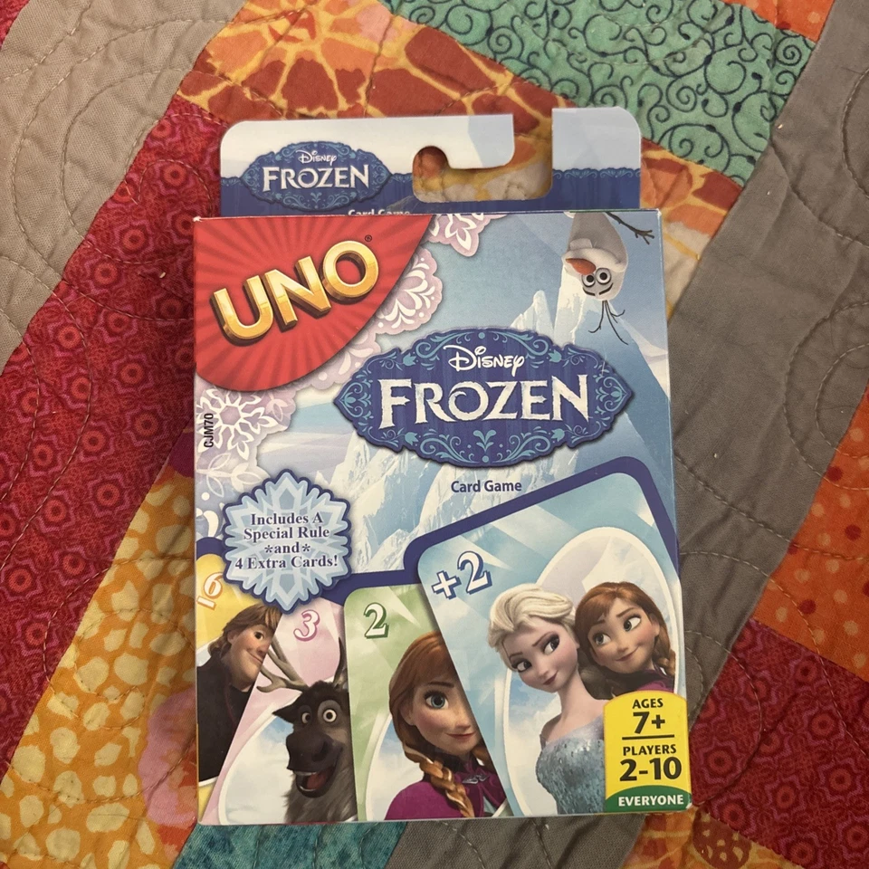 Disney Frozen UNO Card Game w/Special Rule & Extra Cards New Mattel Games Family - Image 1 of 2
