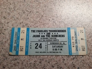 Boleto de teatro de Alabama The Fabulous Thunderbirds 24 de enero 1987. Vintage  - Imagen 1 de 7