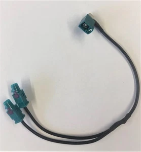 Y Antenne Adapter FAKRA Z (F) Buchse- Doppel 2 x Fakra Z (M) passend für VW  - Bild 1 von 1