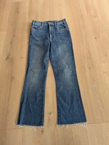 MOTHER Womens The Hustler Ankle Fray Jeans Big Sky Wash Sz 25 - Picture 1 of 12