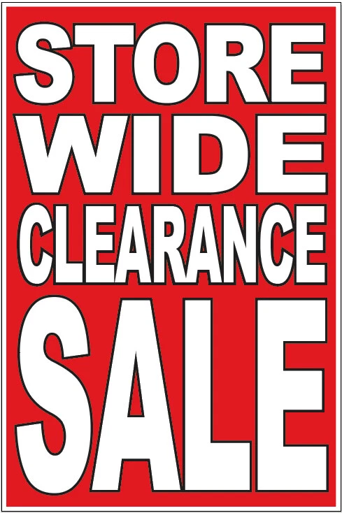 24x36 STORE WIDE CLEARANCE SALE Poster Retail Business Store Window POP Sign rb - Image 1 of 1