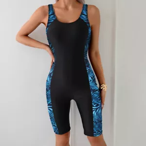 Costume da bagno unico senza maniche protezione antieruzioni cutanee zip davanti boyleg surf costume da bagno - Foto 1 di 15