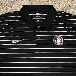 Nike Florida State Seminoles FSU Sideline Victory Golf Black Polo Shirt Men’s L - Picture 1 of 12