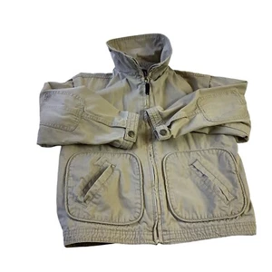 Size Small 5/6 Gap Kids Chore Car Coat Adventure Travel Barn Jacket Khaki Lined - Picture 1 of 12
