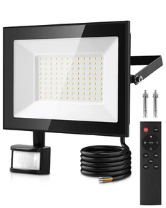 50W 150W LED Fluter mit Bewegungsmelder Fernbedienung Außenstrahler Scheinwerfer - Bild 1 von 41