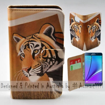 For Samsung Galaxy Note Series Tiger Safari Theme Print Mobile Phone Case Cover - image 1 of 3
