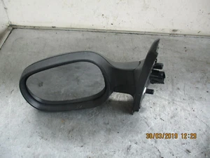 RENAULT MEGANE MK2 NS PASSENGER SIDE WING MIRROR ELECTRIC BLACK - Picture 1 of 4