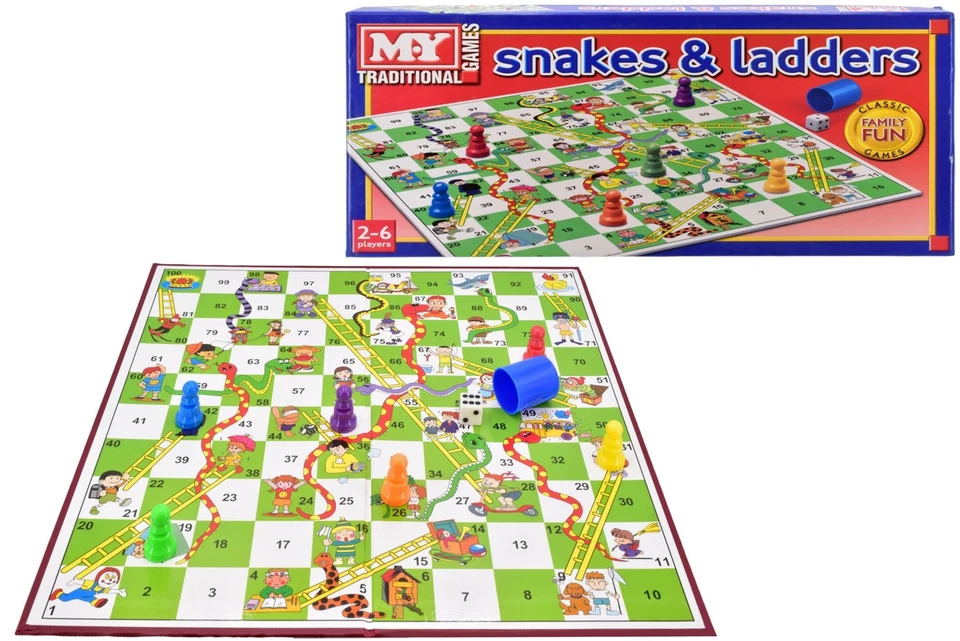 Snakes & Ladders Board Game Traditional Children Games X 1 Gift UK SELLER