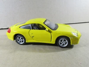 367S Maisto Porsche 911 Carrera 4S Yellow 1:38 Friction Toy Tested OK - Picture 1 of 7