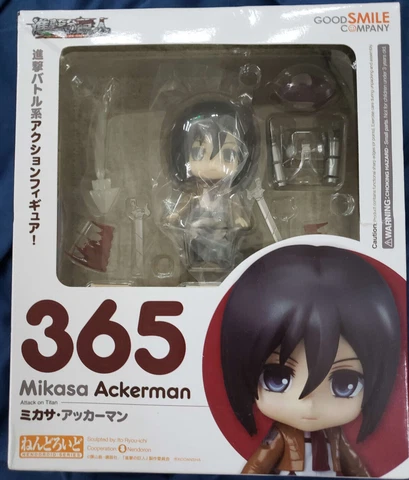 Good Smile Nendoroid 365 Attack on Titan Mikasa Ackerman Brand New Cover