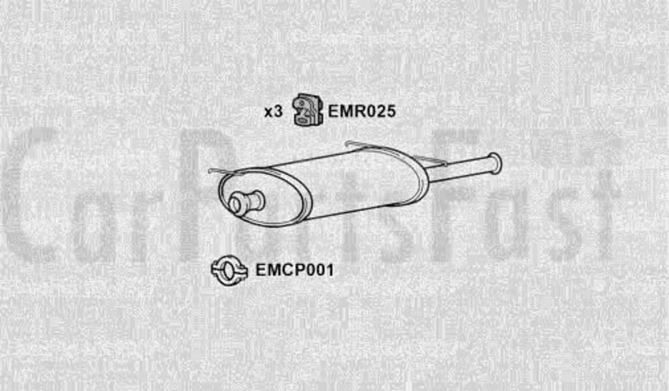 EXCN6003 Caja Trasera de Escape Citroën Xsara 1.9 Diesel Hatchback 10/1998A - Imagen 1 de 1