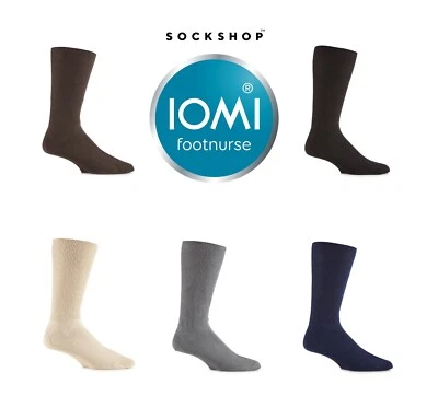 Mens Oedema Extra Wide Cotton Socks Gentle Various Colours IOMI FootNurse 1 Pair