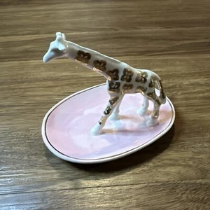 Anthropologie Giraffe Schmuck Schale Teller Rosa Gold Baby Safari - Bild 1 von 7