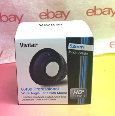 WIDE ANGLE LENS 0.43X 52mm To CAMERA SAMSUNG GX-1S GS1S, K110D K200D K100D K10D  - Image 1 of 4