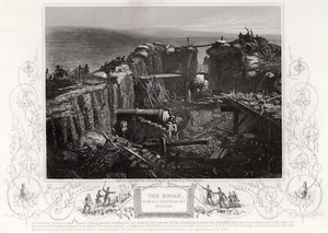 1800er James Robertson historische Gravur "The Redan Battle" signiert gerahmt Echtheitszertifikat - Bild 1 von 3