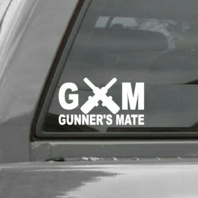 ORACAL GUNNER'S MATE GM U.S.NAVY Vinyl Window Decal Sticker