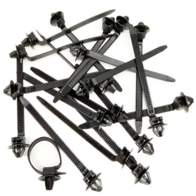 50pcs Nylon Car Tie Cable Strap Push Mount Wire Retainer Clips Fastener Clamp - Image 1 of 4