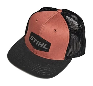STIHL Logo Kappe/Mütze schwarz und burgandisch Netz Druckknopflasche - Bild 1 von 3