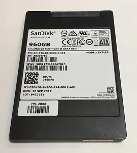 SanDisk 0T6NF0 960 GB SSD 2,5" modello SATA: SDLF1DAR DP/N: T6NF0 *meno di 100 ore* - Foto 1 di 2